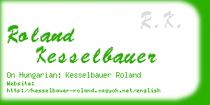 roland kesselbauer business card